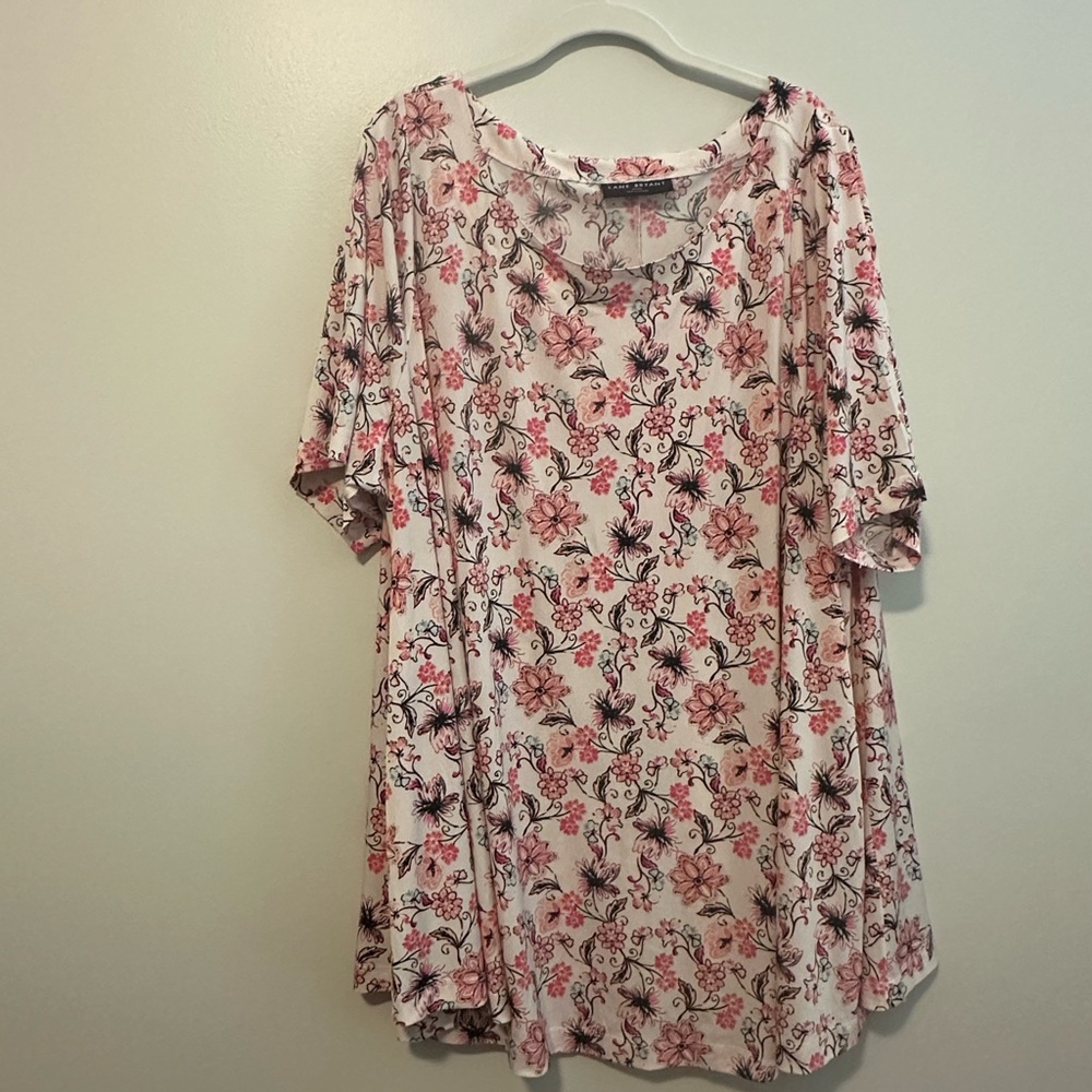 Lane Bryant Pink Floral Top Size 22/24